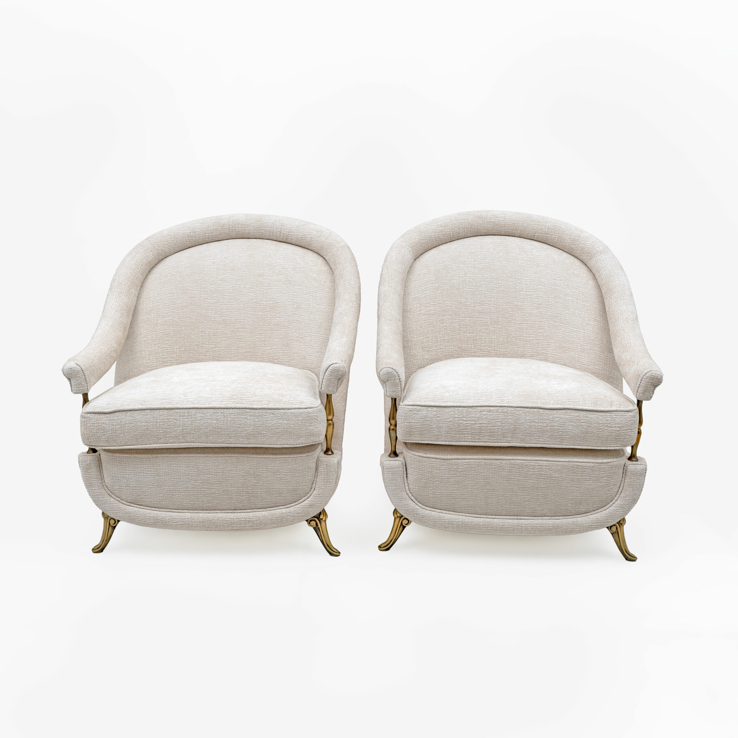 French Art Deco Sofa and two Armchairs, 1950s. - Image 12