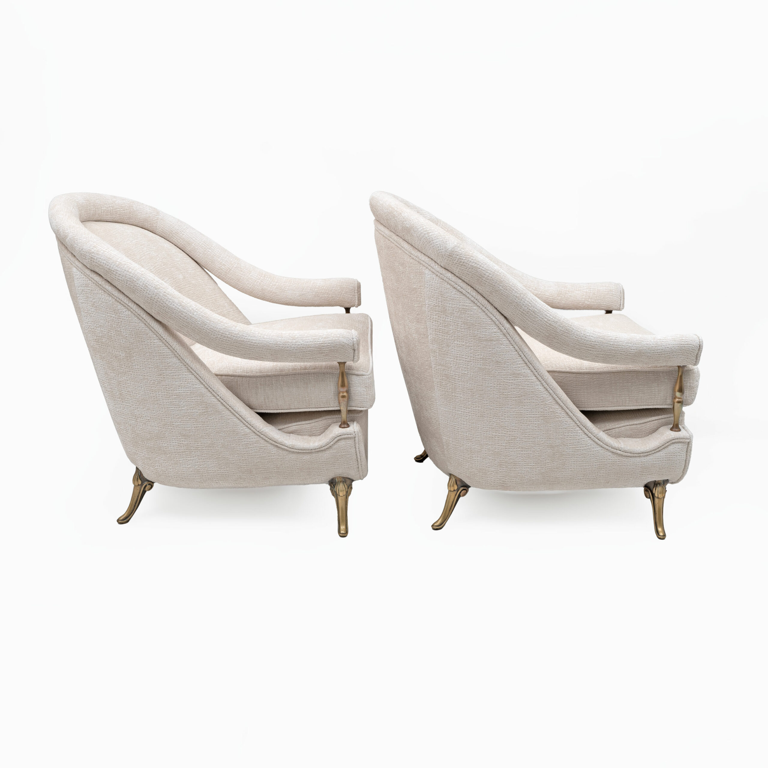 French Art Deco Sofa and two Armchairs, 1950s. - Image 13