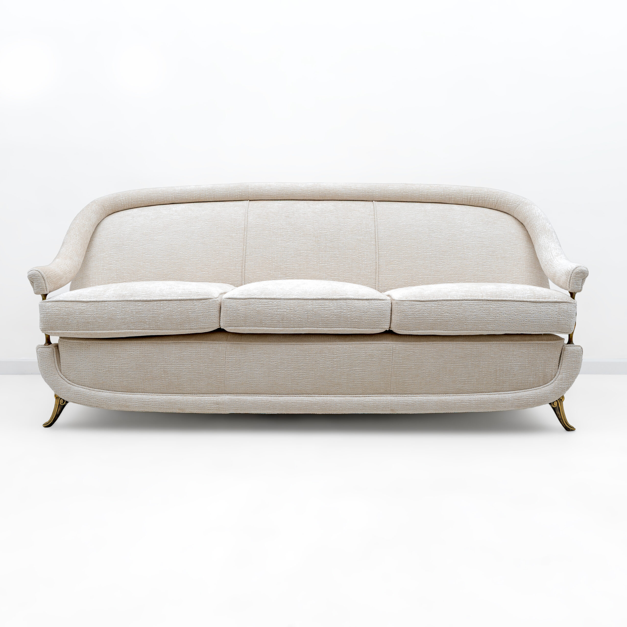 French Art Deco Sofa and two Armchairs, 1950s. - Image 3