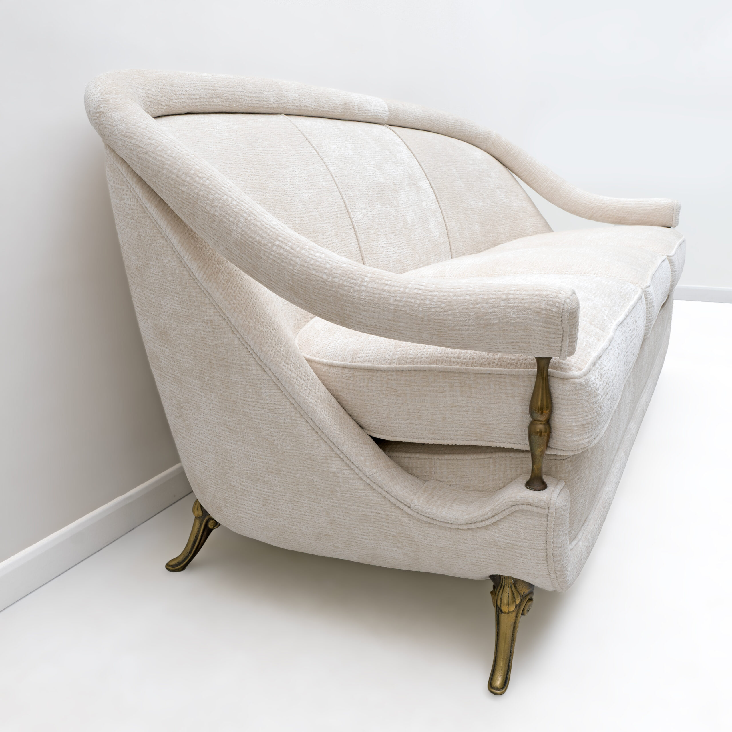 French Art Deco Sofa and two Armchairs, 1950s. - Image 6