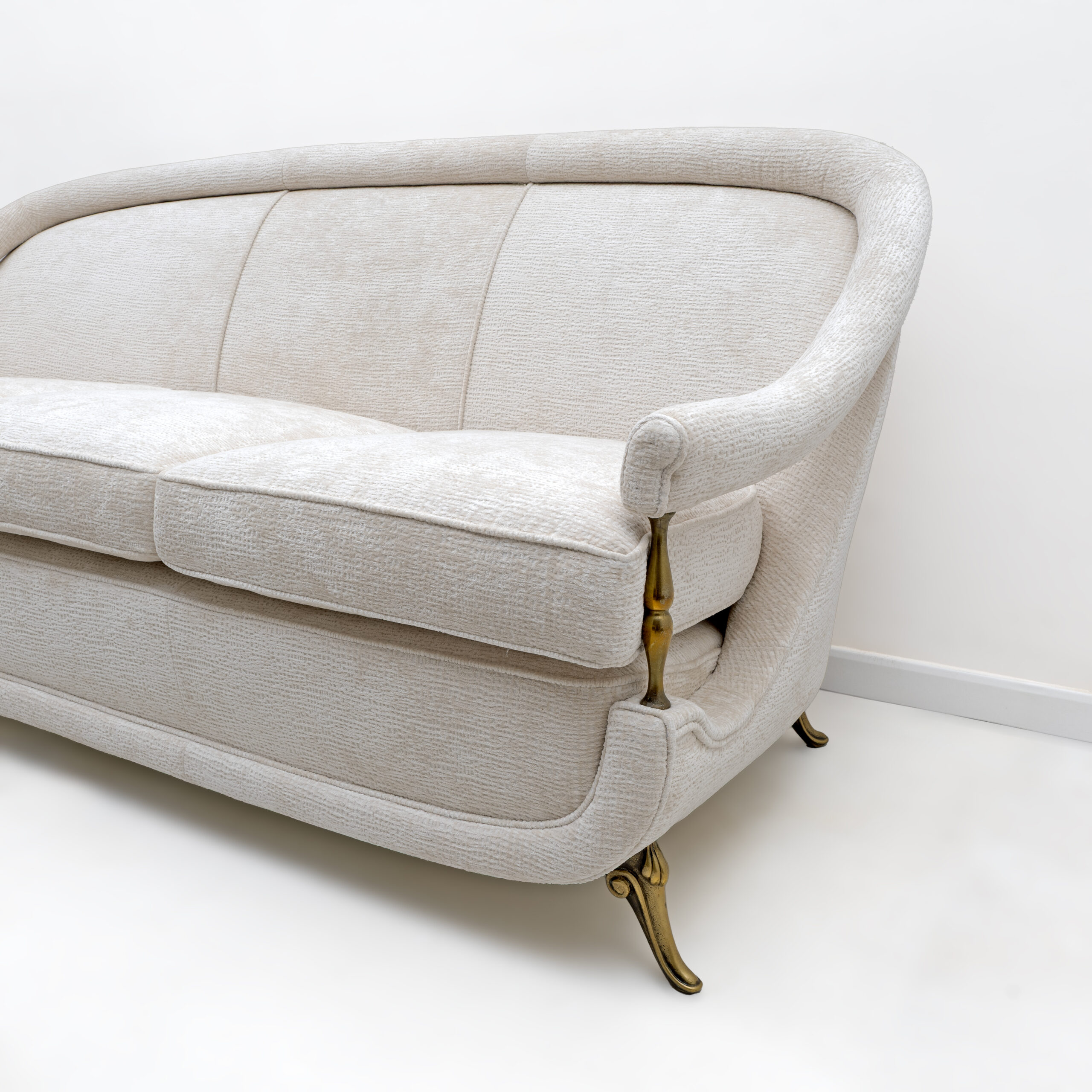 French Art Deco Sofa and two Armchairs, 1950s. - Image 7